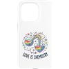 Vibrant Science Wear Custodia per iPhone 15 Pro Love Is Chemistry - Fiaschetta a forma di cuore con arcobaleno