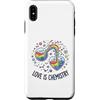 Vibrant Science Wear Custodia per iPhone XS Max Love Is Chemistry - Fiaschetta a forma di cuore con arcobaleno