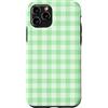 Preposh Custodia per iPhone 11 Pro Verde Menta Gingham Preppy Estetica Girly Moda Trendy