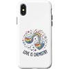 Vibrant Science Wear Custodia per iPhone X/XS Love Is Chemistry - Fiaschetta a forma di cuore con arcobaleno