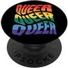 Regenbogen Liebe LGBTQ Stolz Statement Queer Queer Queer Gay Pride Festival LGBTQ PopSockets PopGrip Adesivo