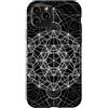 Sacred Geometry Mandala Clothing Custodia per iPhone 11 Pro Geometria sacra Metatrons Cube Dot lavoro