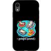 Purrfectly Sunny Felines Custodia per iPhone XR Perfetta vacanza estiva con gatti galleggianti in piscina