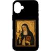Icona di Santa Caterina da Bologna Custodia per iPhone 16 Plus Elegante Icona Cattolica di Santa Caterina da Bologna