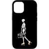 Vintage Roller Skate Skeleton, Skaters G Custodia per iPhone 12/12 Pro Scheletro di Halloween per pattinaggio a rotelle, anni '80, anni '90 Cool & Funny