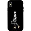 Vintage Roller Skate Skeleton, Skaters G Custodia per iPhone X/XS Scheletro di Halloween per pattinaggio a rotelle, anni '80, anni '90 Cool & Funny