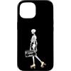 Vintage Roller Skate Skeleton, Skaters G Custodia per iPhone 15 Scheletro di Halloween per pattinaggio a rotelle, anni '80, anni '90 Cool & Funny