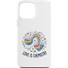 Vibrant Science Wear Custodia per iPhone 13 Pro Max Love Is Chemistry - Fiaschetta a forma di cuore con arcobaleno