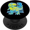 COOL DINOSAUR BIRTHDAY DESIGNS AND OUTFI DINOSAURIO 3 ANNI DI ESSERE AMAZANTE DINOSAURIO 3. COMPLEANNO PopSockets PopGrip Adesivo