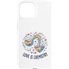 Vibrant Science Wear Custodia per iPhone 15 Love Is Chemistry - Fiaschetta a forma di cuore con arcobaleno