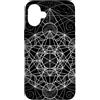 Sacred Geometry Mandala Clothing Custodia per iPhone 16 Plus Geometria sacra Metatrons Cube Dot lavoro