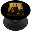 Icona di San Gerardo della Maiella Elegante Icona Cattolica di San Gerardo Majella PopSockets PopGrip Adesivo