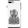 Wholesome Sketch Co Custodia per iPhone 7 Plus/8 Plus Tezcatlipoca Aztec Night God Obsidian Mirror Line Art