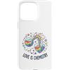 Vibrant Science Wear Custodia per iPhone 15 Pro Max Love Is Chemistry - Fiaschetta a forma di cuore con arcobaleno