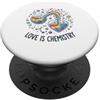 Vibrant Science Wear Love Is Chemistry - Fiaschetta a forma di cuore con arcobaleno PopSockets PopGrip Adesivo