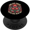 One Hip Chick With One New Hip Surgery R Un pulcino dell'anca con una nuova sostituzione di recupero della chirurgia dell'anca PopSockets PopGrip Adesivo