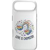 Vibrant Science Wear Custodia per iPhone Air Love Is Chemistry - Fiaschetta a forma di cuore con arcobaleno