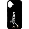 Vintage Roller Skate Skeleton, Skaters G Custodia per iPhone 16 Plus Scheletro di Halloween per pattinaggio a rotelle, anni '80, anni '90 Cool & Funny