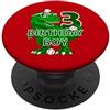 COOL BASEBALL DESIGNS AND OUTFITS DINOSAURIO COMPLEANNO BIMBO 3 ANNI DINOSAURIO BASEBALL 3° COMPLEANNO PopSockets PopGrip Adesivo