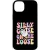 Funny Silly Goose Custodia per iPhone 14 Plus Oca stupida sul sciolto