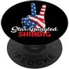 America USA Patriot Apparel 4 luglio Bandiera americana Shindig segno della pace con stelle PopSockets PopGrip Adesivo
