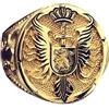 PikaLF Anello Leone da Uomo, Anello con testa di leone vichingo nordico, Anello corona di leone in oro, anello di ala scudo gotico, anello leone hip hop, anello amuleto Totem leone antico, 57, Metallo