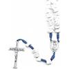 OVUNQUE PROTEGGIMI Rosario in vera Pietra di Medjugorje e Corda con Grani da 7 mm, Madonna Medjugorje, Gesù Misericordioso, San Benedetto. Rosario in Corda (Gesù Misericordioso argento)