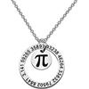 FUSTMW Matematica collana simbolo matematica ciondolo collana matematica gioielli regali matematica numero simbolo scienza matematica regali matematica, Large, Nessuna pietra preziosa