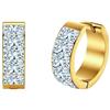 Bellitia Jewelry Orecchini Grandi Dorati Donna Acciaio Inossidabile Orecchini Cerchio Zirconi Orecchini Ipoallergenici per le Donne Ragazze