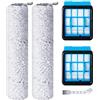 BlesConi Kit di ricambio per aspirapolvere Bissell CrossWave per OmniForce 3912N 4046 - Filtro spazzola a rullo con strumento di pulizia
