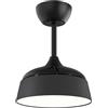 Sulion - Ventilatore da soffitto con luce e lame retrattili Wizz Stilo - Motore DC silenzioso, luce regolabile 3000 K - 5500 K, funzione estate/inverno, telecomando - Ø55 cm