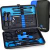 Keiby Citom Set manicure professionale per unghie kit pedicure - 18 strumenti per la cura delle unghie in acciaio inox per il viaggio (blu nero)