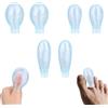Penitue 6pz Protezioni Impermeabili per Dita Dei Piedi e Delle Dita, Resistenti Protezioni Unghie da Bagno Manicotti Riutilizzabili in Silicone per Dei Piedi e Delle Pedicure da Bagno (Grande, Medio, Piccolo)