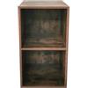 VDD Mobile portaoggetti per dischi in vinile LP - libreria - 2 scomparti - noce