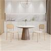 FOERPL sedia in rattan, pranzo set di 4, con schienale, 4 pezzi
