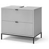 Vicco Mobile sottolavabo per bagno Eliza, Grigio, 70 x 63 cm Con 2 cassetti estraibili, adatto per sifoni standard con apertura superiore