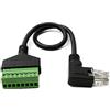System-S Cavo LAN, 30 cm, connettore RJ45 a 8 pin, adattatore angolo, colore: nero