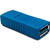 System-S Adattatore USB 3.0 tipo A femmina a femmina cavo in blu