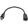 SYSTEM-S Cavo USB 2.0 20 cm Mini B maschio a femmina adattatore in nero