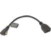 System-S Cavo HDMI 20 cm Micro maschio a femmina standard, adattatore ad angolo, colore nero