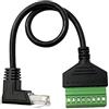 System-S Cavo LAN, 30 cm, connettore RJ45 a 8 pin, adattatore angolo, colore: nero