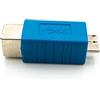 System-S Adattatore USB 3.0 tipo B femmina a Micro B cavo in blu