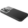 SYSTEM-S Lente macro 30x filtro microscopio con custodia nera per iPhone 14 Pro