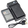 DSTE DE DSTE BLS-1 - Batteria agli ioni di litio (2 pezzi) e micro USB, compatibile con Olympus PS-BLS1 E-400 E-410 E-420 E-450 E-600 E-620 E-P1 E-P2 E-P3 E-PL1 E-PL3 E-PM1