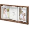 RANJIMA Cornice portafoto, cornice tripla multipla per 3 fino a 6 foto, cornice per foto girevole in collage, può essere in legno, regali per la festa della mamma, matrimonio, amici, donne, disegni