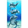 Zomer Telo mare grande 90 x 180 cm ad asciugatura rapida microfibra stampata con motivo delfino