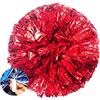 SHTGOI 2 pompon da cheerleading pom poms con manico cheerleader, fiori a mano, per eventi sportivi, giochi a palla, balli, feste di carnevale, colore rosso 1#