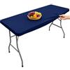 Morbuy Tovaglia Antimacchia Rettangolare Con Elastico, Blu Scuro Exterior Copritavolo 183x76 CM Resistente Al Vento, Lavabile, Per Tavoli Da Giardino, Esterno, Campeggio e Picnic