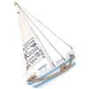 Healvian Decorazione Barca a Vela in Legno con Luci LED Stile Costiero per Tavolo Ornamento Nautico Tema Mare per Camera Ufficio e Studio Accessorio Fotografico Originale