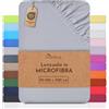 NatureMark lenzuolo in microfibra - morbido, traspirante e facile da curare - 90x200-120x200 cm, Grigio Argento